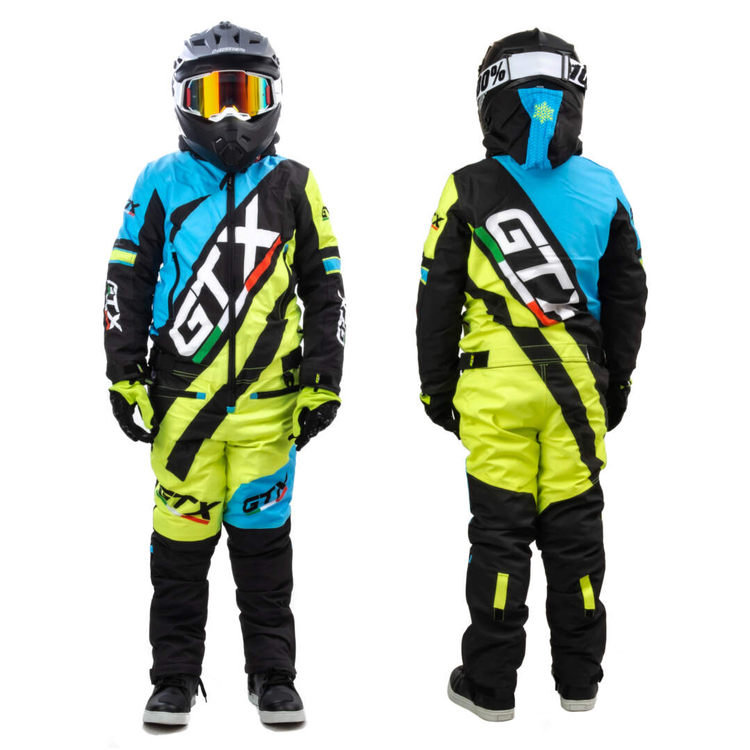 Комбинезон для снегохода (детский) GTX №6 blue-yellow (текстиль) (10Y)